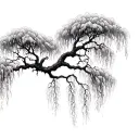 weeping willow tree tattoo design idea
