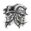 two face tattoo tattoo design idea