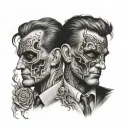 two face tattoo tattoo design idea