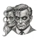 two face tattoo tattoo design idea