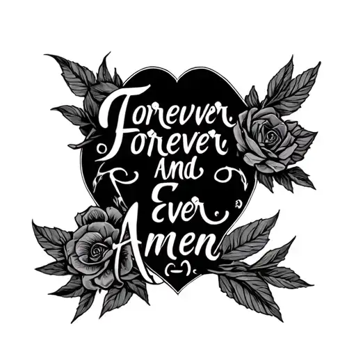 “ Forever And Ever, Amen”11/10/33-10/11/23 tattoo design idea