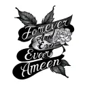 “ Forever And Ever, Amen”11/10/33-10/11/23 tattoo design idea