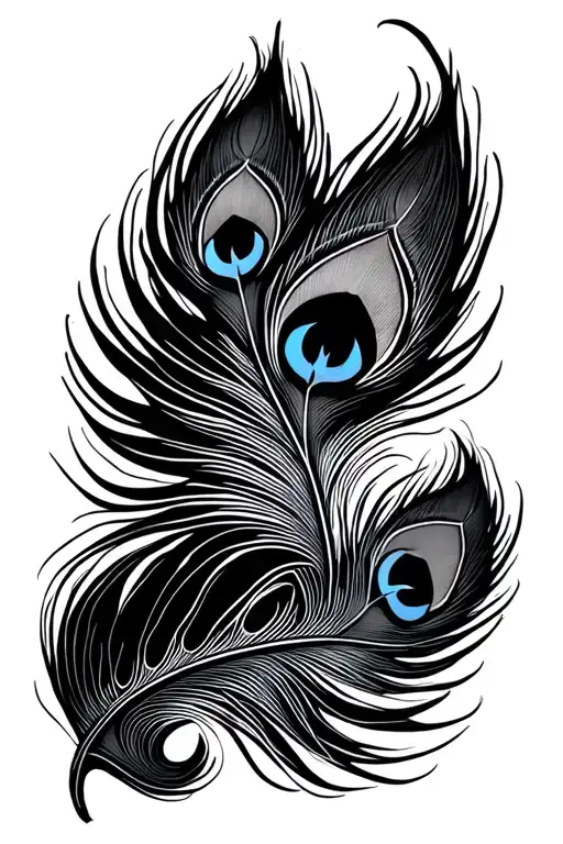 trishul peacock feather travel tattoo tattoo design idea