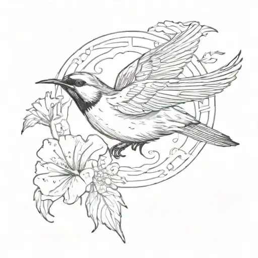 Enjoy life, swallow flying tattoo design idea