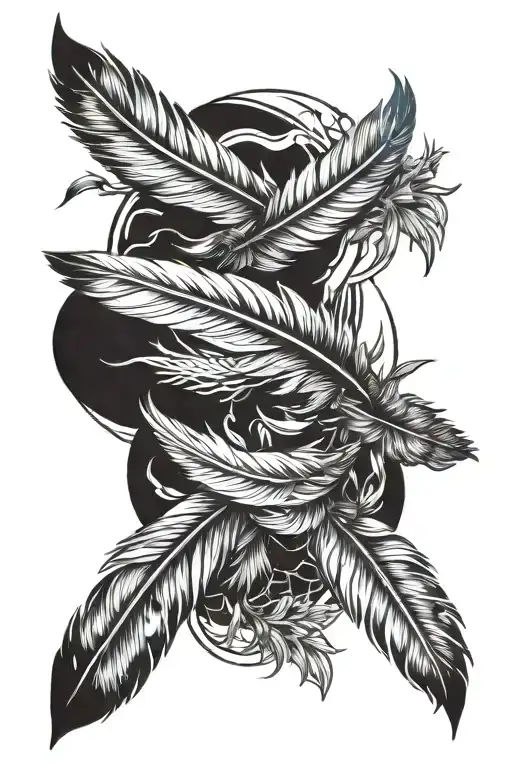 feather fading into small birds outline flying off  tattoo design idea