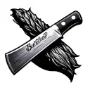 Butcher Knife tattoo design idea