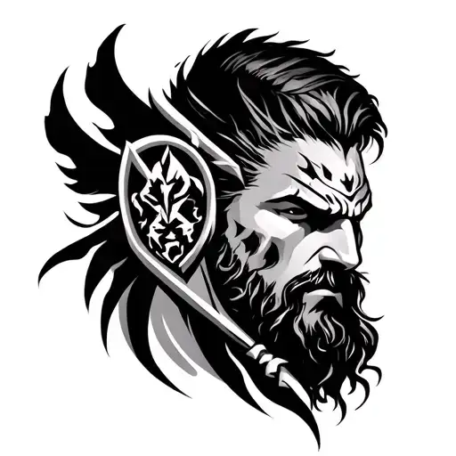 Ares god of war tattoo design idea