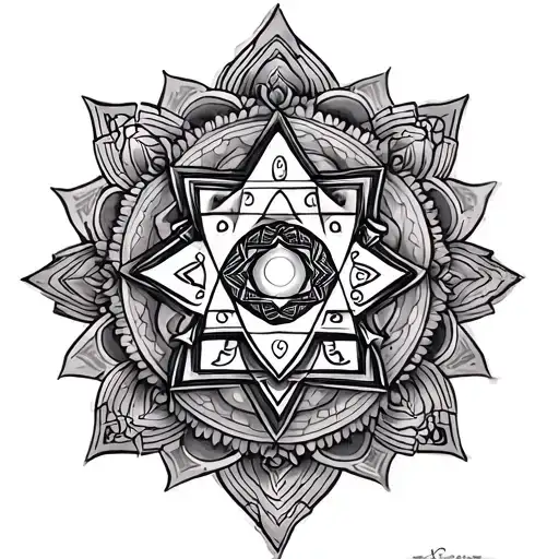 Sri Yantra tattoo design idea