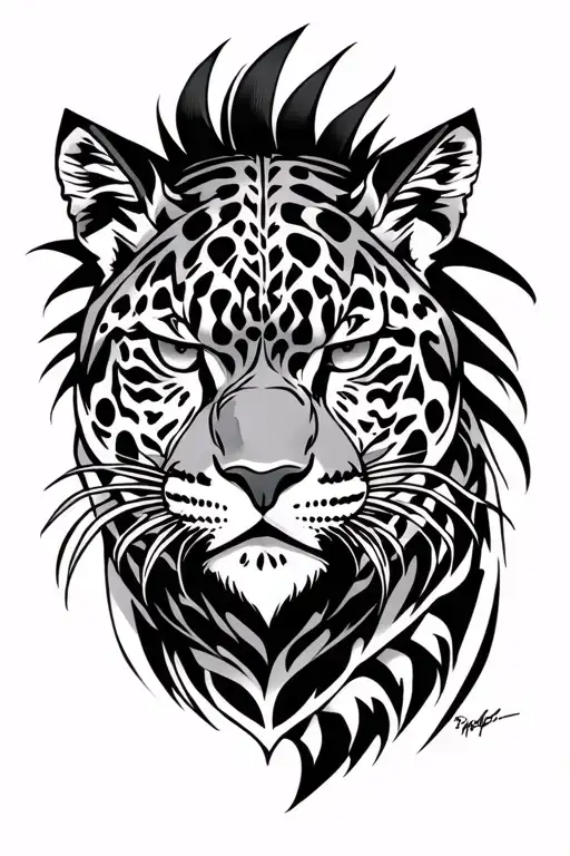 Jaguar Shaman King Amedamaru tattoo design idea