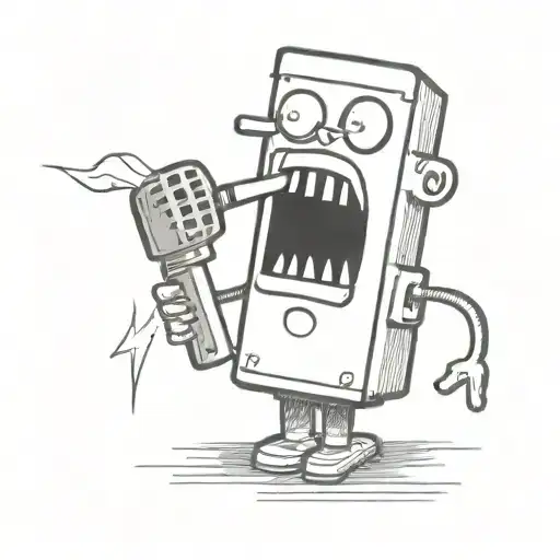 miners lamp , harmonica , cigarette packet tattoo design idea