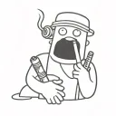 miners lamp , harmonica , cigarette packet tattoo design idea