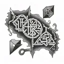 runic symbols tattoo design idea