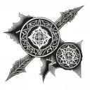 runic symbols tattoo design idea