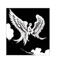 Angel wings spread tattoo design idea