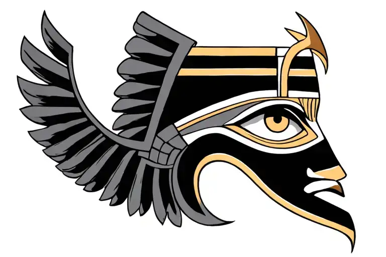horus and ra eye tattoo design idea