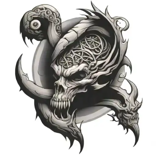 666 tattoo design idea