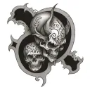 666 tattoo design idea