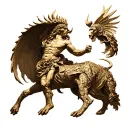 Kintsug Style is Doryphoros Statue tattoo design idea