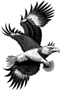 Eagle soaring heaven tattoo design idea