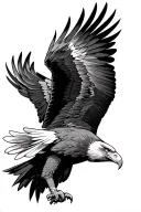 Eagle soaring heaven tattoo design idea