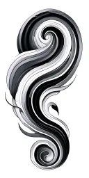 Radial pattern wavy concentric tattoo design idea