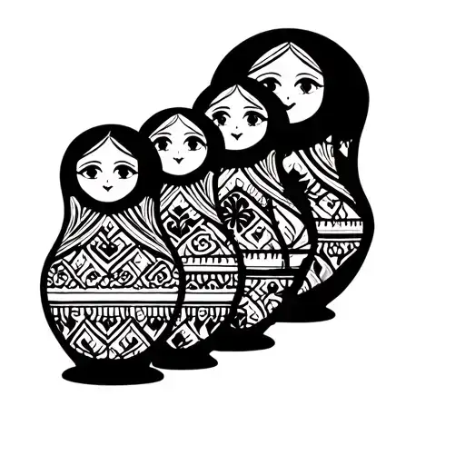 Russian dolls tattoo design idea
