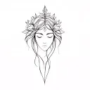 dark goddess tattoo design idea