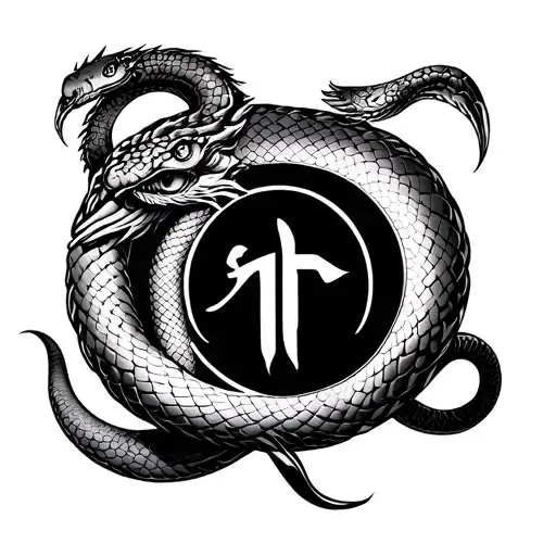 met 10.11, zodiac sign Pisces, year of the snake tattoo design idea