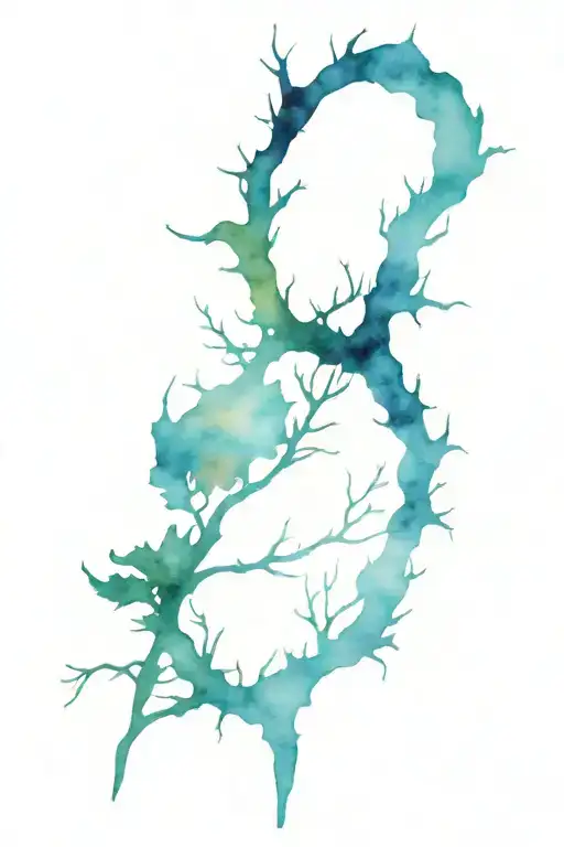 silhouette with light on it with freezing surroundings tattoo design idea