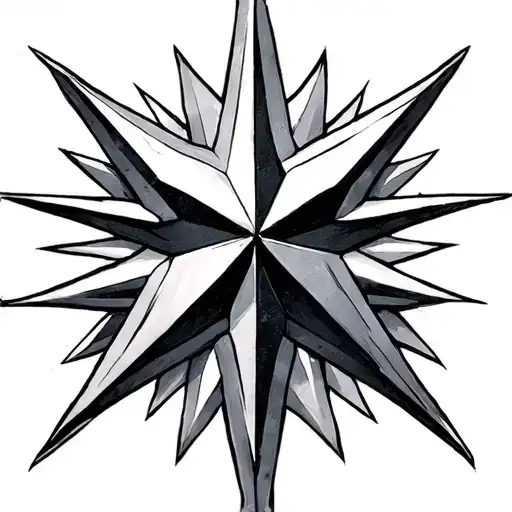 5 Point Star tattoo design idea