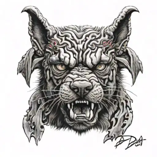 devil dogs tattoo design idea
