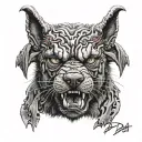 devil dogs tattoo design idea