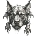 devil dogs tattoo design idea