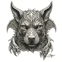 devil dogs tattoo design idea