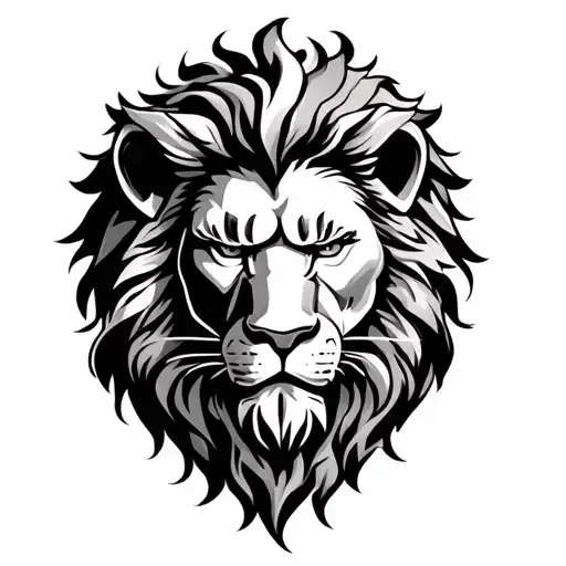 Hercules With Lion Head tattoo design idea