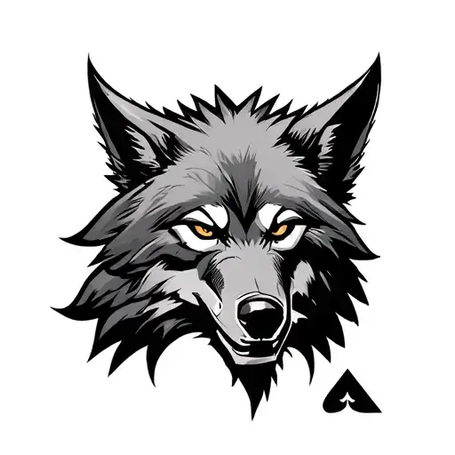 spartan soldier 3 spades wolf 1 column pillar tattoo design idea