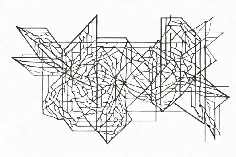 Perfectly Imperfect line design tattoo design idea