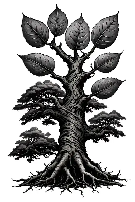 leafless tree on forearm with roots going onto the hand  tattoo design idea
