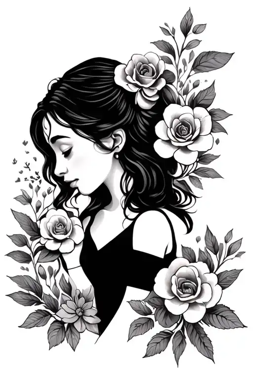 mother and daughter unconditional love 1985 2010 tattoo design idea