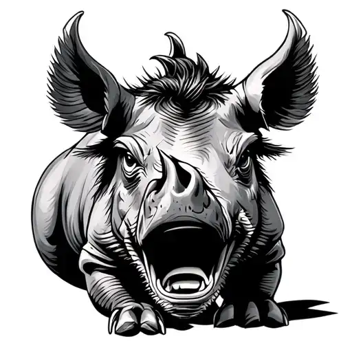 warthog tattoo design idea