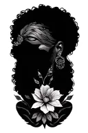 black culture inspired tattoo design idea