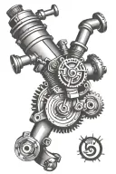 nő halàl auto motor camshaft tattoo design idea