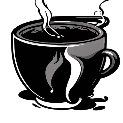 double cup smoking blunt tattoo design idea