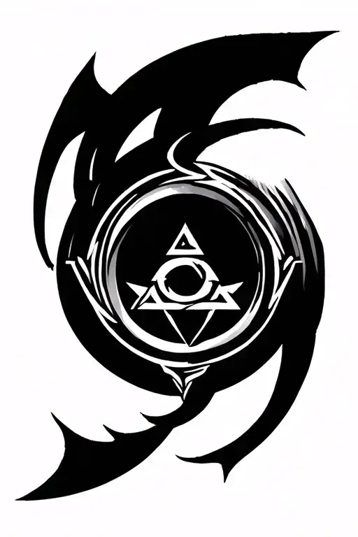 Enso Circle and Valknut tattoo design tattoo design idea