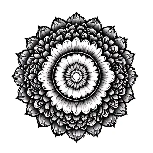 Japanese Mandala tattoo design idea