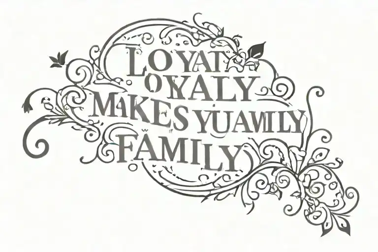 loyalty makes you family tattoo design idea
