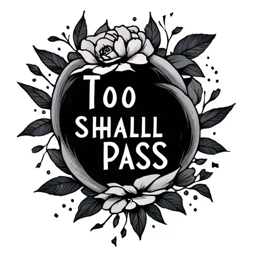 this too shall pass tattoo design idea