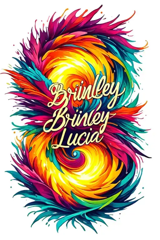 "Brinley Lucia" hurricane, sunshine tattoo design idea
