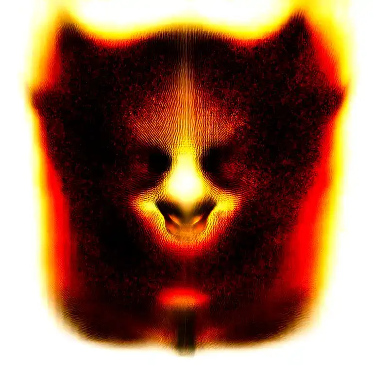 Cosmic horror oni mask tattoo design idea