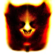 Cosmic horror oni mask tattoo design idea